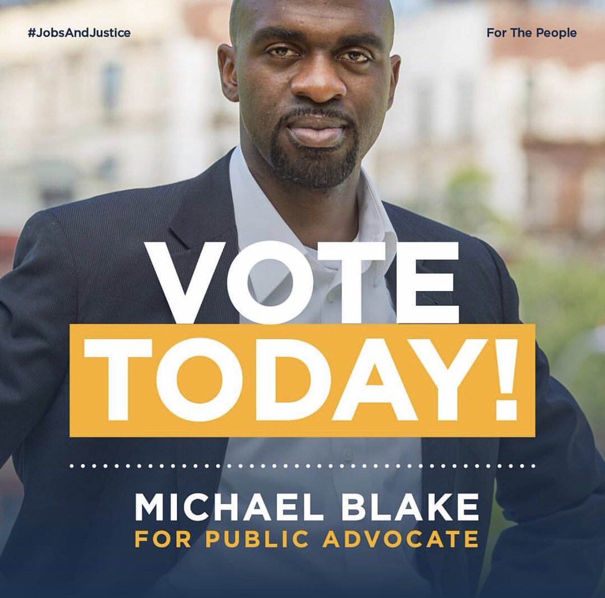 mclyte's tweet image. NEW YORK, vote for my brother @mikeblake1922 - TODAY #Repost from @mikeblake1922. All of our hard work has led to this moment. Let’s bring this home, New York City. This is our day.  Vote for our vision.  
Vote for #JobsAndJustice.  
Vote #ForThePeople.  
blakefornyc.com/vote