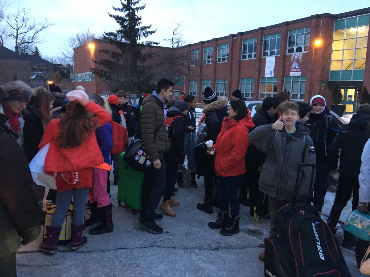 OLPHCS's tweet photo. The adventure has begun ... safe and sound in Quebec City and ready to stretch their legs with a serious walking tour and dinner. #greatteachers #quebecwinter @tcdsb https://t.co/uhVh5bDwlj