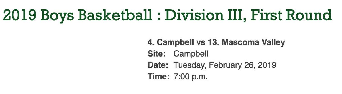 MascomaSports's tweet photo. 🏀 GAME DAY!
🆚 Campbell
❗️NHIAA BOYS DIV 3 PLAYOFFS - FIRST ROUND

📍 Campbell High School
⏰ Boys Varsity - 7 PM

🏀 GO ROYALS! https://t.co/tfHfK8EjH8
