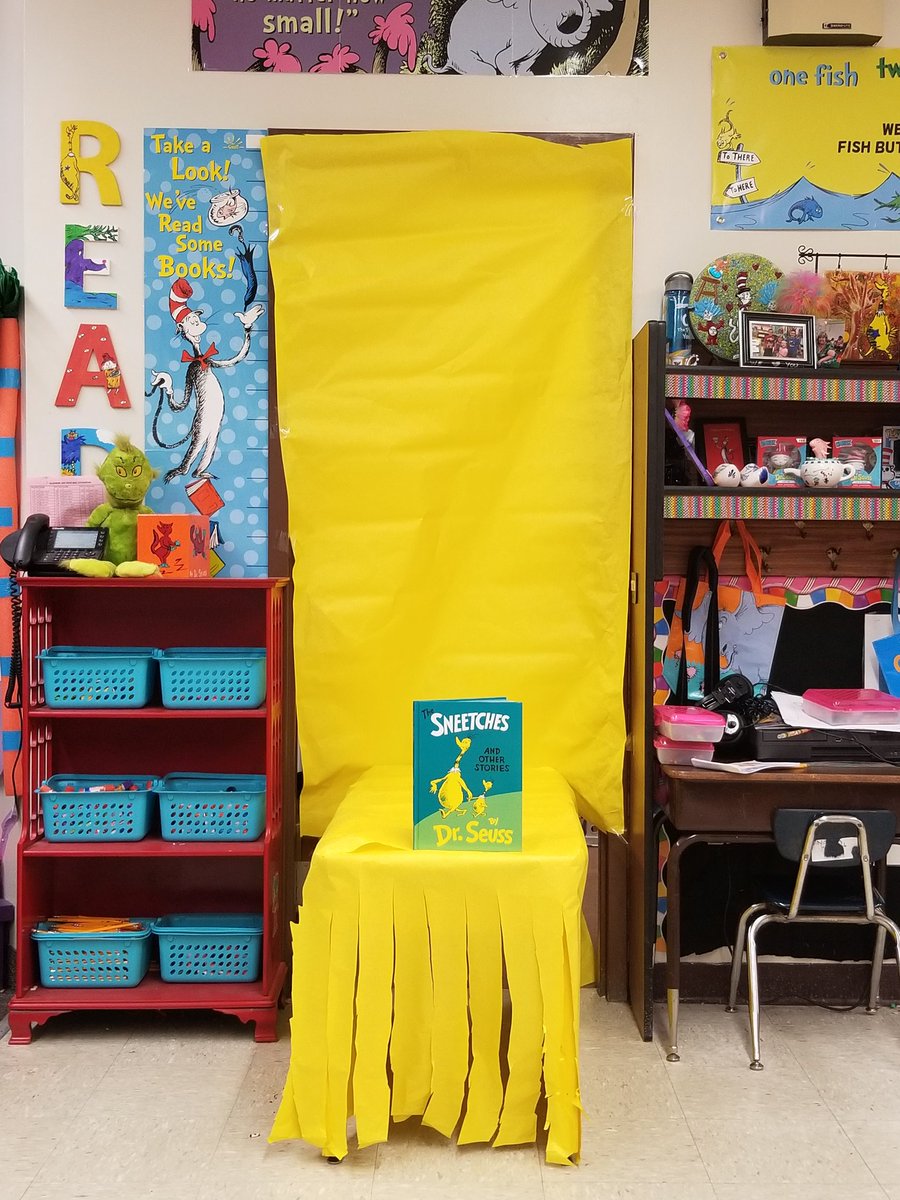 Seussteacher1's tweet photo. Making literature come to life with our Sneetch machine.  Seuss week in K! @CBosse_HES @HernandoSchool https://t.co/E91BydTn7c