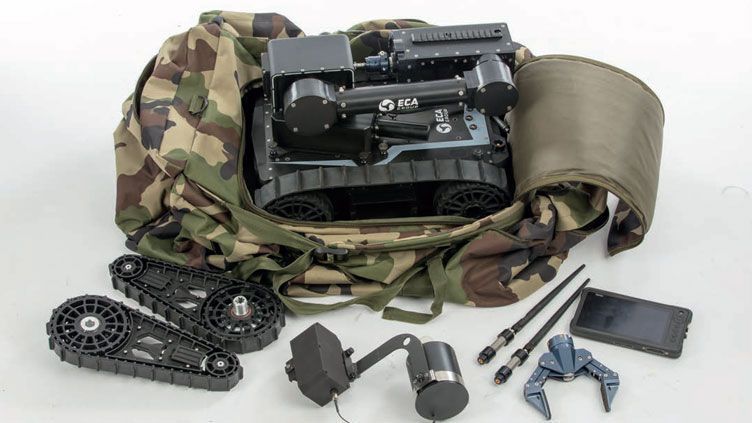 JanesINTEL's tweet photo. #IDEXUAE: Backpackable #UGV [IDEX19D2] https://t.co/kVMQm3Q29M @ECA_Group  #IDEX2019 #IDEX https://t.co/U7egGodOGg
