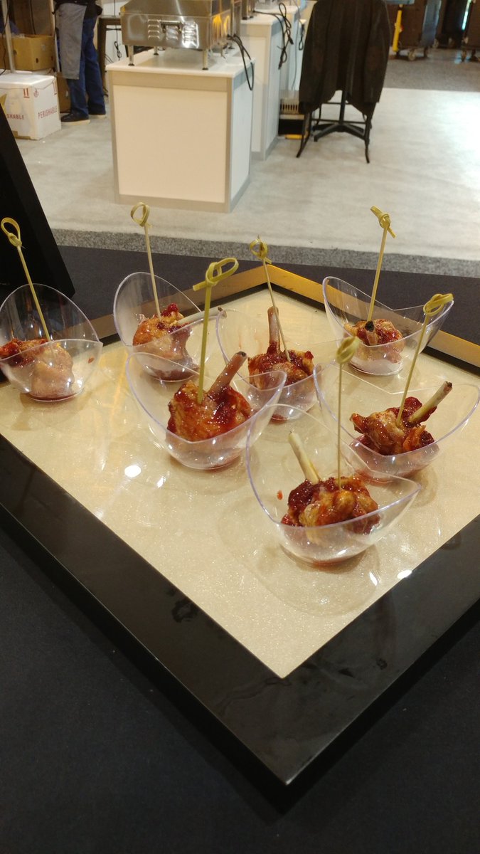 oregonfruit's tweet image. Delicious alert: Come visit us @Catersource_llc  in booth 721 to be delighted by our savory chicken lollipops with cherry chipotle glaze . 😋  #catersource #catersource2019 #neworleans #chefs