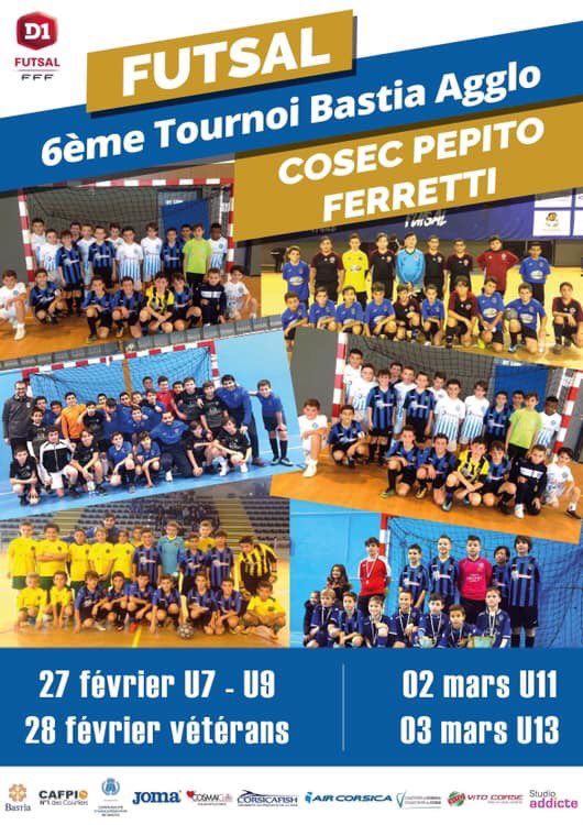 BastiaAgglo's tweet photo. ⚽️ TOURNOI FUTSAL ⚽️
6ème édition 

Demain coup d’envoi de notre 6 eme édition avec une nouveauté cette année le plateau u6/u7 à partir de 11h30 pour les premières rencontres

Forza Ghjuventu 

Forza Bastia 🔵⚫️🔵⚫️

« NIHIL DIFFICILE » https://t.co/tZFIxONOvR