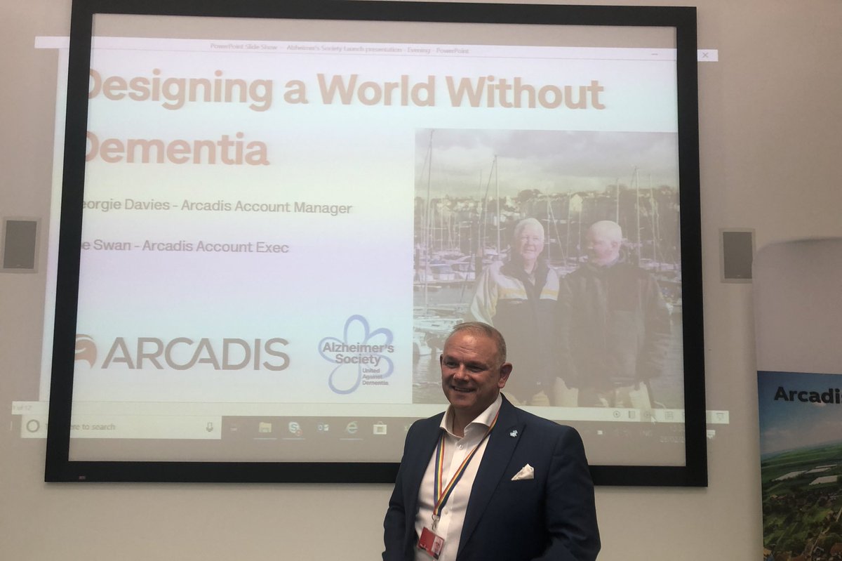 etchinghammac's tweet image. Fantastic to celebrate the start of our 2 year @ArcadisUK charity partnership with @alzheimerssoc 
I’m very proud to now be a #DementiaFriend 
#arcadis
#improvingqualityoflife
#greatplacetowork
#bestcompanies
#alzheimerssociet