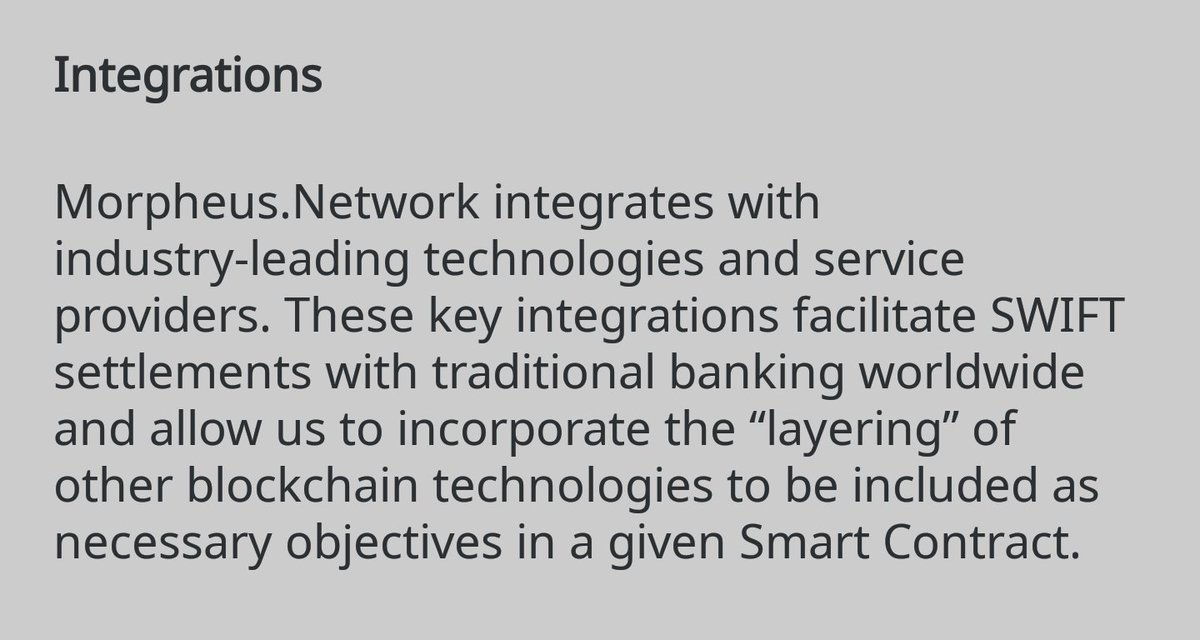 Impressed how the <a href="/morphcrypto/">Morpheus.Network</a> platform can leverage the best tech via modules, with the smart contract triggering the use of the most task specific blockchains throughout all stages of the supply chain.

$MRPH