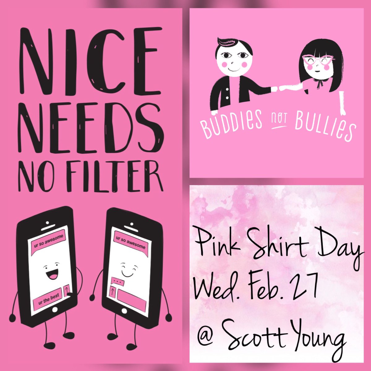 Just a reminder: Tomorrow is Pink Shirt Day <a href="/syps_powpack/">Scott Young PS</a> <a href="/TLDSB/">TLDSB</a>