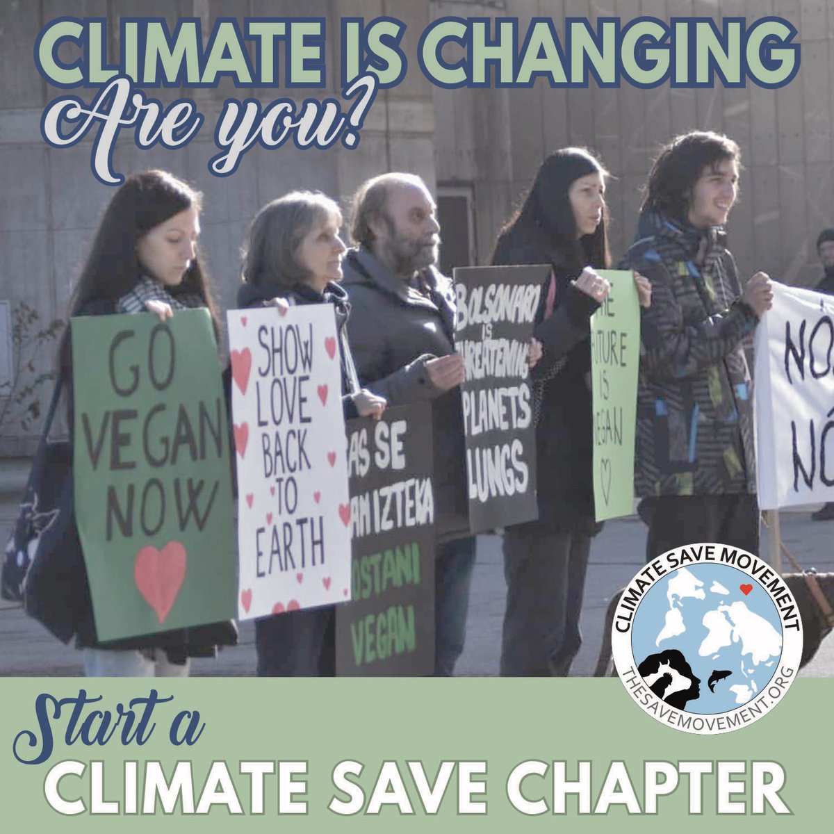 climatesavemvmt's tweet photo. Climate is changing... are you?
Start a climate save chapter! 💚

We have 70 groups worldwide. If you would like to join, please click the link to find your nearest chapter https://t.co/tyACrKx9Fo

Or email us at climatesaveinfo@gmail.com for info on how to get started ✌🏻🌍💦🌳💚 https://t.co/c0A2mFZyNt
