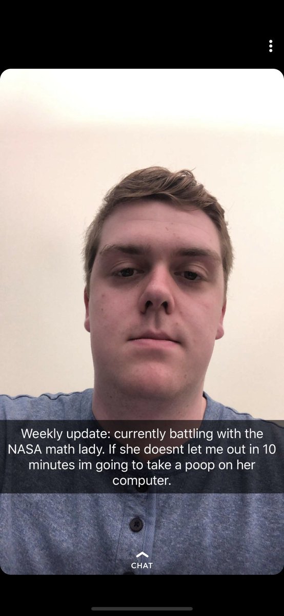 ZCurrier15's tweet photo. #weeklyupdate @TuckerDesfosses is about to start a war with the NASA lady #goodlucksoldier https://t.co/uYNNFhOOdq