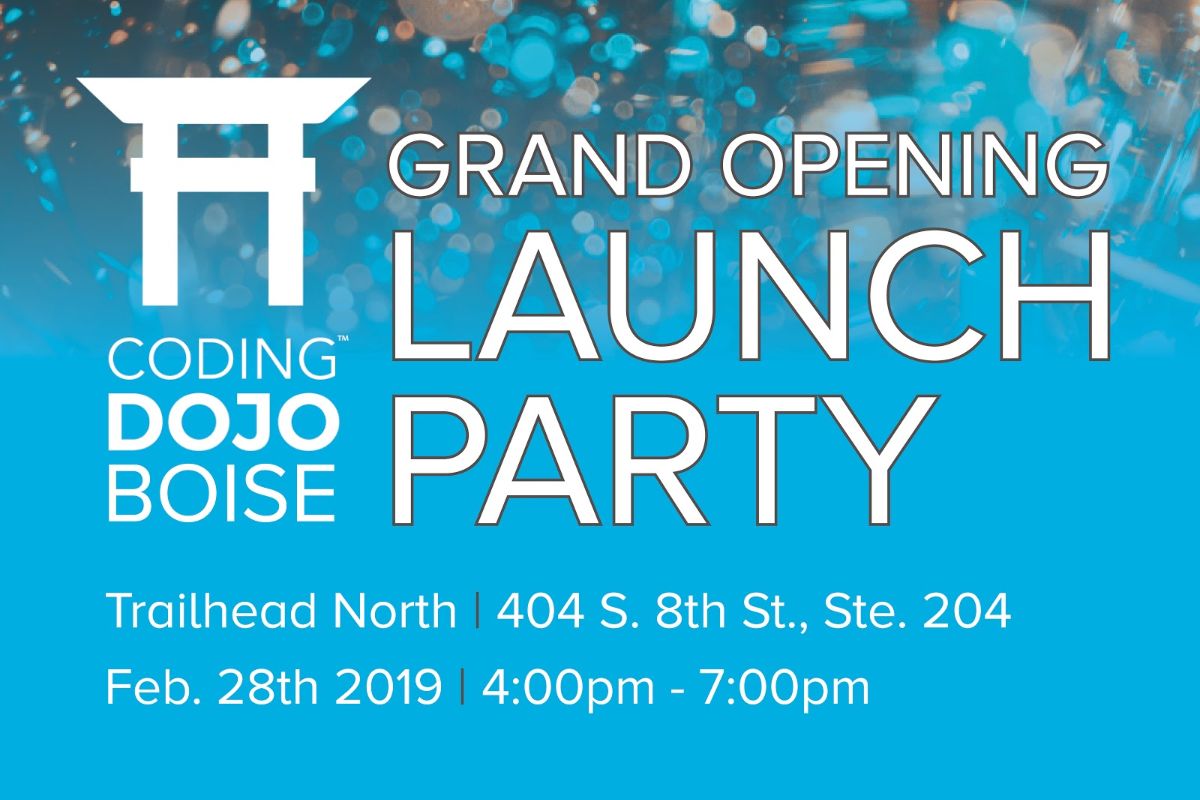 CodingDojoDotCo's tweet image. #Boise, the overwhelming support and welcome into your community is truly amazing! So please, come join us this Thursday, Feb. 29, as we celebrate the growth of Boise’s #tech community and our official #CodingDojoBoise campus launch with drinks and a party! See you there!