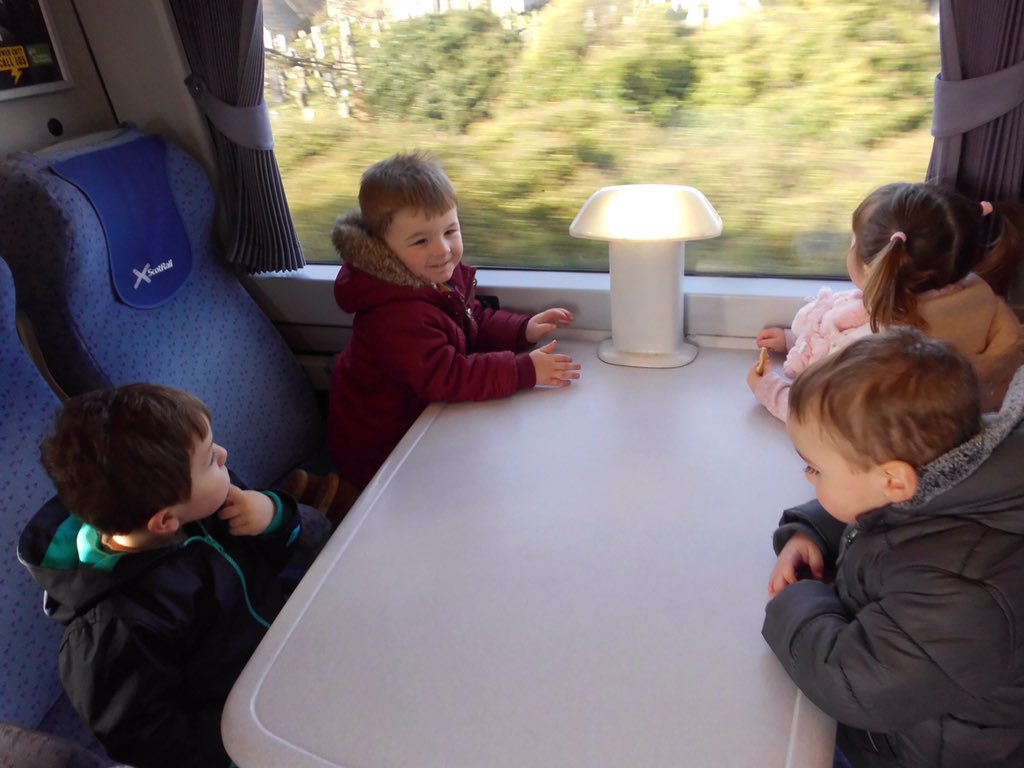 Some of our youngest children from Paxton took a First Class trip on the train today following some interest in trains in the nursery ....the next stop is Burntisland #adventure #learning #earlyyears <a href="/earlyplay/">early play</a> <a href="/carrielnds/">Carrie Lindsay</a> @STEAMFife