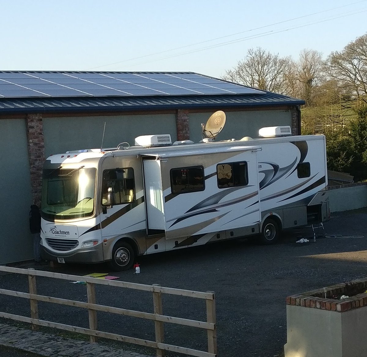 It has been a busy week in the workshop, this impressive big boy has been in for a solar and inverter installation today.