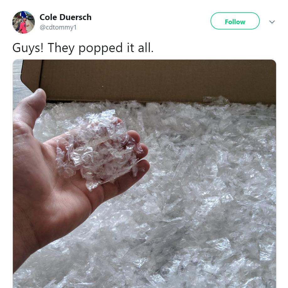 dbrand's tweet image. Be more specific next time, Bubble Boy.