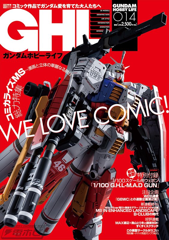 ガンプラ武器が付属するムック本「#ガンダムホビーライフ 014」本日2月
