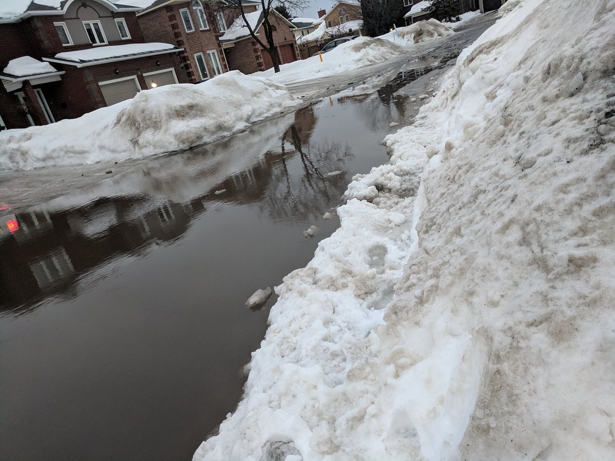 NaveenEipe's tweet photo. Thanks @ottawacity for excavating the drain from under the snowbank on our #floodedstreet
Now a #yellowrope, #metalpole and #TempRoof should keep it from getting covered up again! #MacGyver
#WindStorm
@BlacksWeather @CBCOttawa https://t.co/3BvgA7mezs