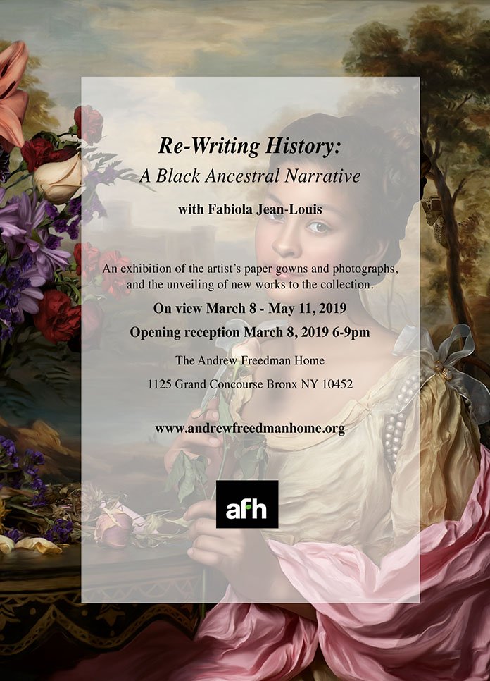 mailchi.mp/8b53320b7860/r… The #AndrewFreedmanHome is pleased to present... #ReWritingHistory: A #Black #AncestralNarrative w #FabiolaJeanLouis March 8 – May 11, 2019 OPENING RECEPTION: Friday, March 8, 2019 | 6-9 pm #Bronx #NewYorkCity #NewYork #NYC #NY #Art #Photo #Sculpture