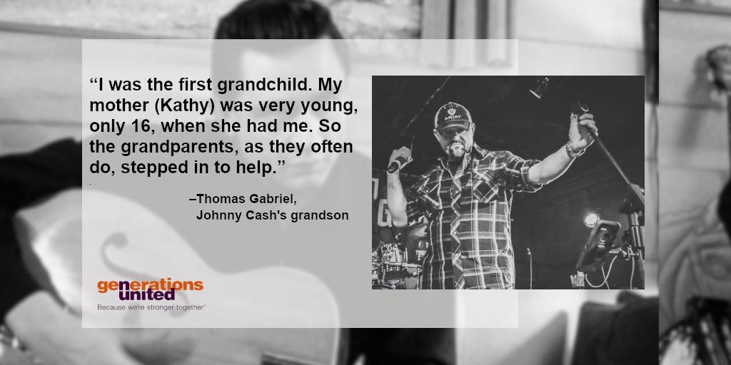 Happy Birthday to Johnny Cash, who would\ve been 87. He and his wife helped raise their grandson, Thomas Gabriel. 