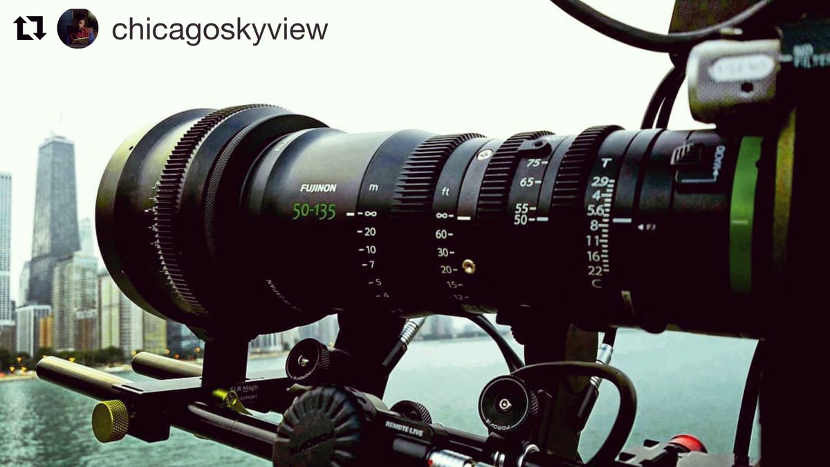Brings control of your lens’ zoom right to your fingertips.
. .
#Repost <a href="/chicagoskyview/">Chicago Sky View Prd</a> with <a href="/get_repost/">Repost</a>
. .
Doing some work with the #50to135mm #fujinon #parfocal , the #slrmagic #anamorphot adapter, and the #pdmovie #dualfocus system for a budget