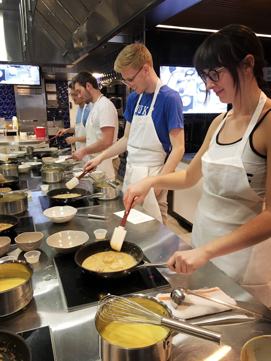 DukeDining's tweet photo. We’re cookin’ up shrimp &amp; grits tonight at The Chef’s Kitchen w/ David Best from @BeyuCaffe! @DukeU @DukeStudents #dukedining #duke #shrimpandgrits #thechefskitchen #brodheadcenter https://t.co/RGlQrRNUkr