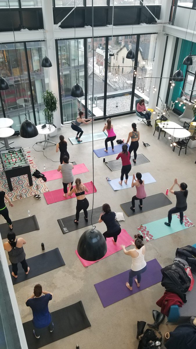 wayneberger's tweet photo. Conduct the best work of your life at the greatest coworking community in Toronto, and connect with your inner yogi at our Tuesday yoga classes free to our members!   Bring your mat and enjoy one of the best views of Toronto’s skyline! https://t.co/0RTsO5J1UL