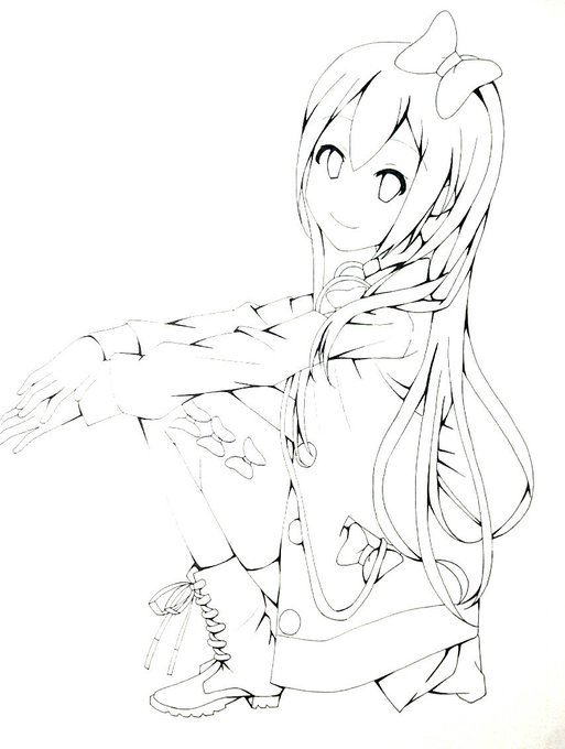 #絵師さんにイラスト化してほしい画像をレイヤーが垂れ流す
にて禮ぺ@peyang317 さんを描かせていただいてます!
途中経過で今は線画中です! 