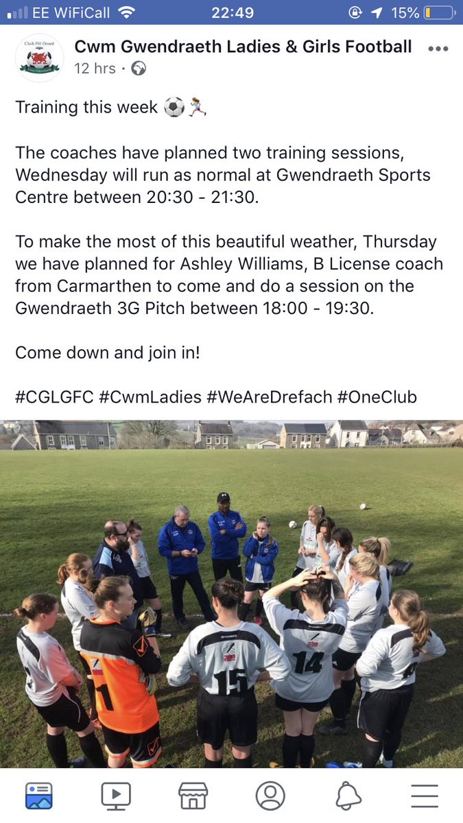 Training this week will be the same as normal on Wednesday but with an extra session by <a href="/CoachingAshley/">Ashley Williams Football Coaching</a> on Thursday evening! Check the photo below for more details 👇🏼👇🏼
