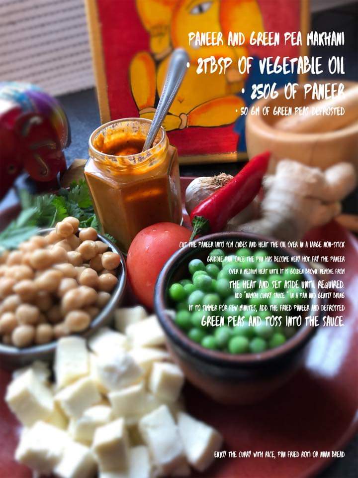namohsauce's tweet photo. 3 step curry🌶Paneer And green pea Makhani 1.Add 🍅“#namohsauce“🌶 in a pan and gently bring it to simmer  for few minutes 2.add the fried paneer &amp; green peas and toss into the sauce. 3. add Chickpeas  into the curry &amp; simmer #Dartmouth #indianfood @chefankur75 @pretty_local https://t.co/PZl9N0W41m