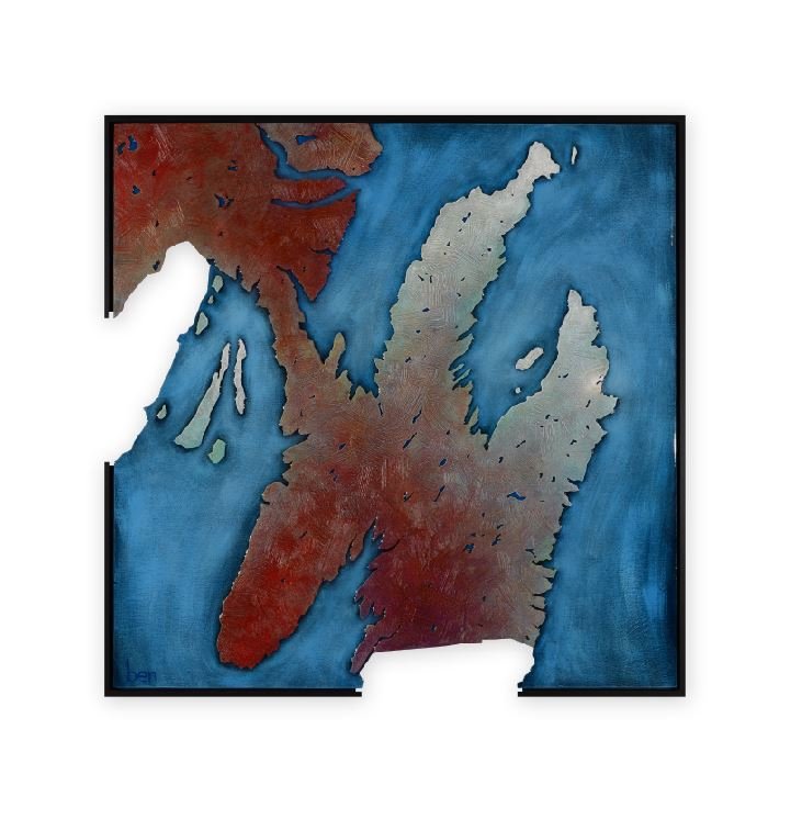 Benjoycestudios's tweet photo. NEWFOUNDLAND. I created this piece for a family who has origins in this beautiful Canadian province. It now hangs in their home in Nevada and allows them to feel that connection to the cool Canadian air whenever they need it.

#benjoycestudios #loveyourplace #newfoundland https://t.co/w45IoqncOO