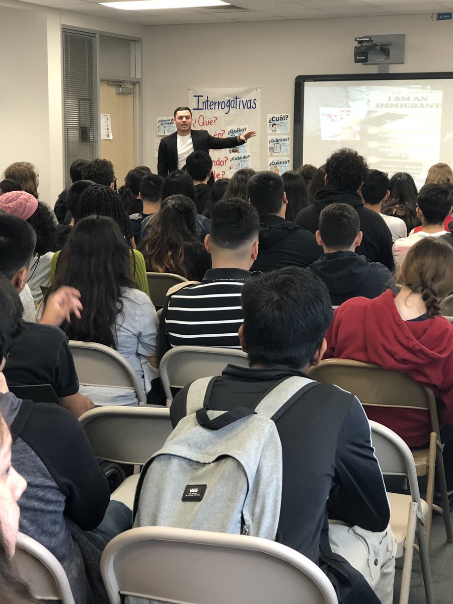 GRADcafe1's tweet photo. Thank you @mrsalazarspeaks for sharing your story with Impact ECHS students! #projectgradhouston #baytown #GRADcafé #motivationalspeaker #dreamer https://t.co/QugZoQnsvg