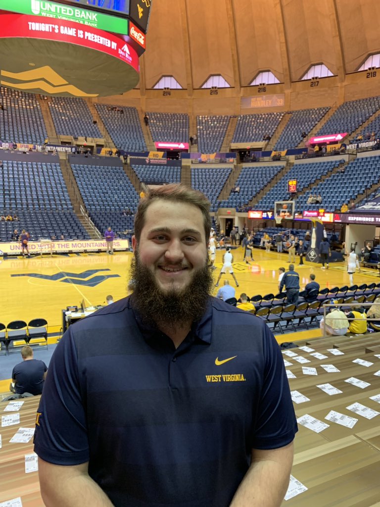 WVUMANIACS's tweet photo. Good luck to Maniacs Executive Board member Timmy Eads tonight as he competes to be named the 66th Mountaineer Mascot! https://t.co/q14XpZEWBW
