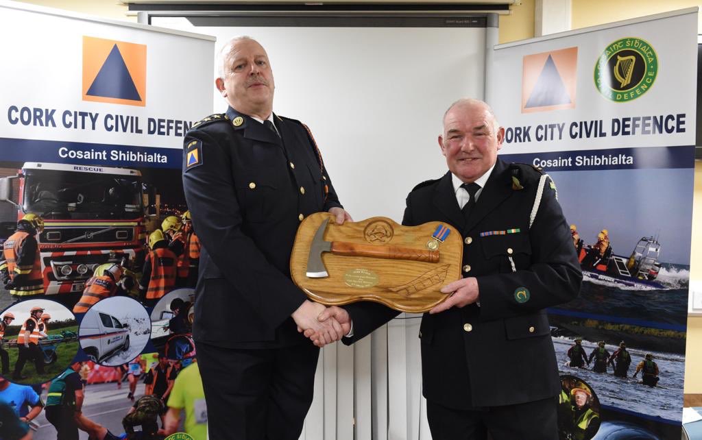 Cork City Civil Defence (@cc_civildefence) on Twitter photo Civil Defence Officer John Ryan making a presentation to John Tyner 1st Officer AFS on the occasion of his retirement from Cork City Civil Defence following 43 years service. #Volunteer. #LongService โฆ<a href="/CorkCityFire/">Cork City Fire Brigade</a>โฉ โฆ<a href="/corkcitycouncil/">Cork City Council</a>โฉ Civil Defence Officer John Ryan making a presentation to John Tyner 1st Officer AFS on the occasion of his retirement from Cork City Civil Defence following 43 years service. #Volunteer. #LongService โฆ<a href="/CorkCityFire/">Cork City Fire Brigade</a>โฉ โฆ<a href="/corkcitycouncil/">Cork City Council</a>โฉ