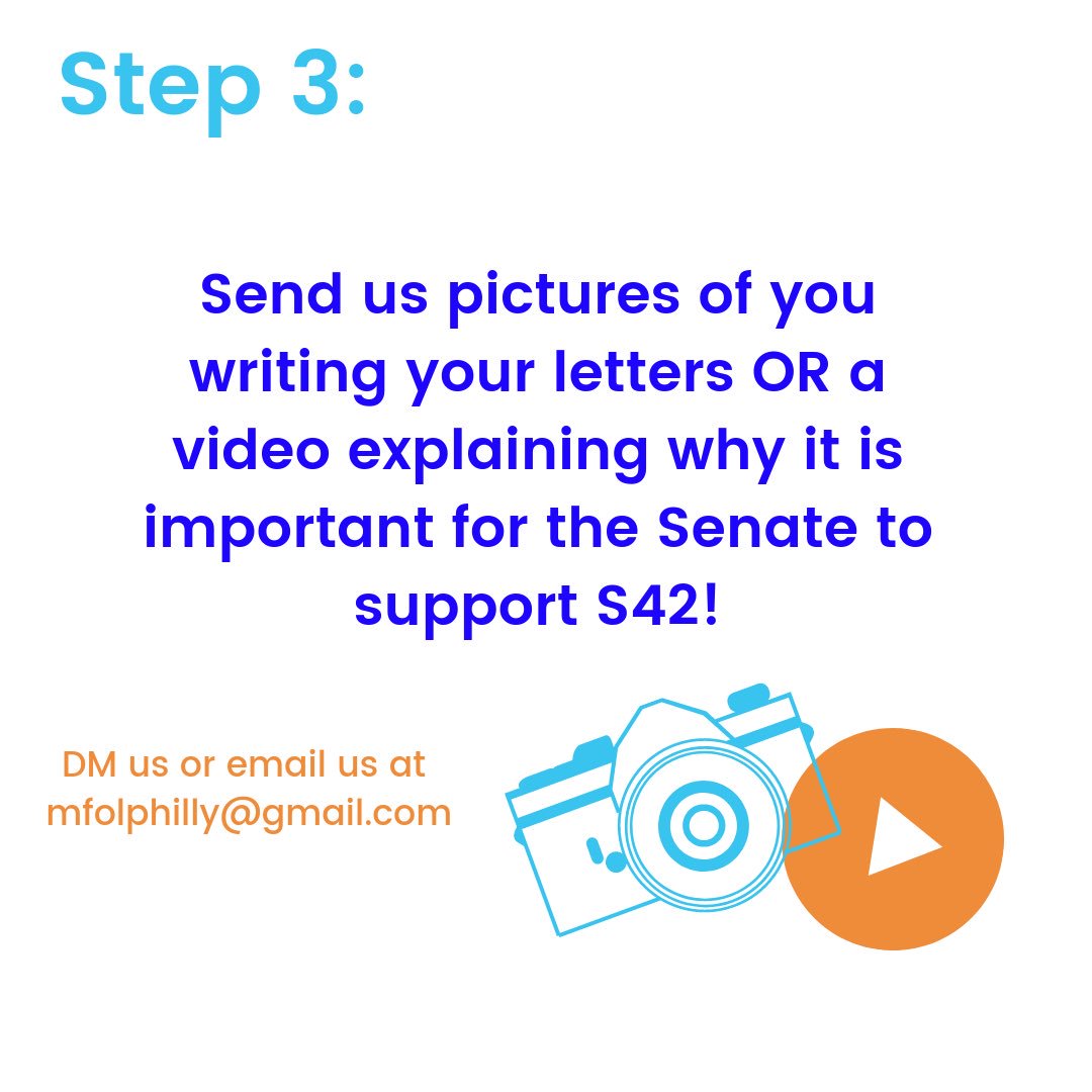 March4Philly's tweet photo. Follow these steps to write a letter to your Senator to pressure them to support #S42! Send us pics of you writing your letters or a video explaining why the Senate should support S42 and we will post it! Let us know if you have any questions. βοΈ#gettowriting https://t.co/cNjz5t9Tlu