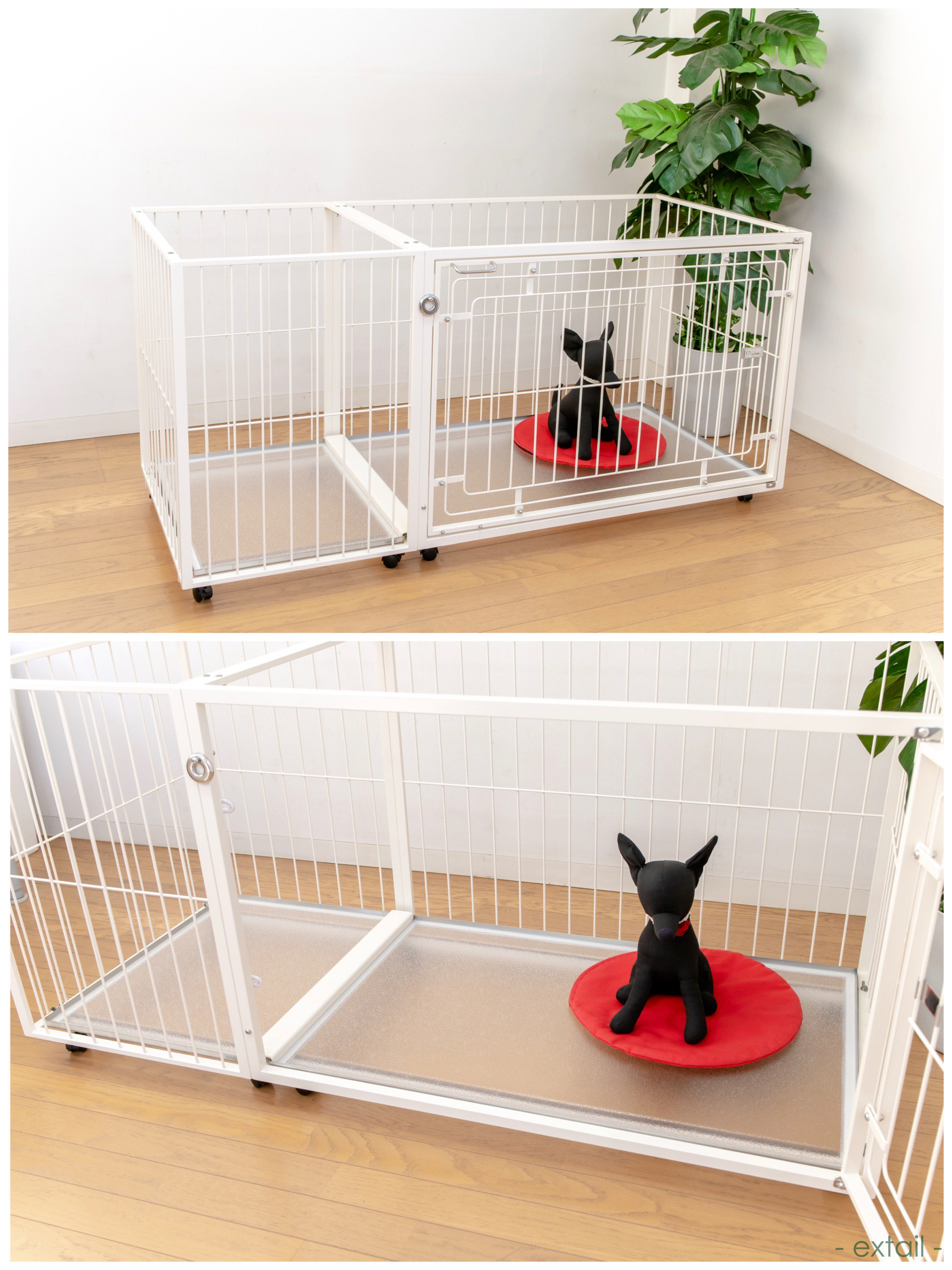 上質な犬猫用ケージ ゲート Extail A Twitter 小型犬さん用に拡張タイプのケージをお納めしました すべて柵の仕様ですので換気が気になるオーナー様には最適ですね この度はまことにありがとうございました 小型犬 中型犬のケージ 6mワイドメッシュ拡張