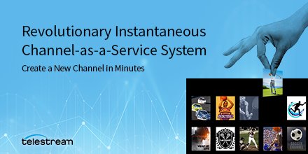 ChrisOsika's tweet photo. Telestream To Unveil Revolutionary Instantaneous Channel-as-a-Service System at NAB 2019 #ChannelasaService #NAB2019 #Telestream https://t.co/mWSEubVm8r https://t.co/HTycKH4Qrl