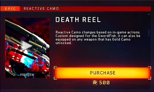 RaidAway's tweet photo. Time to giveaway some COD Points! 

Who needs the new Death Reel camo? (PS4 Only)

Tweet me Country/PS4! https://t.co/yaSlTCSEWA