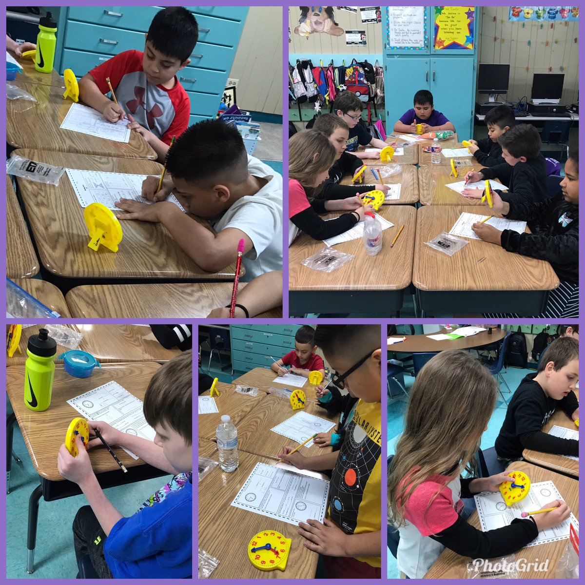 diane_duplant's tweet photo. Fun โtimesโ in 2nd grade! Got the little clocks out today! Learning to tell time on an analog clock. Also a new vocabulary word! ๐ #TxEdTueaday #TaftTribe #PNGProud @stacigary @SenCreighton @RepJoeDeshotel https://t.co/DCGD8jte2s