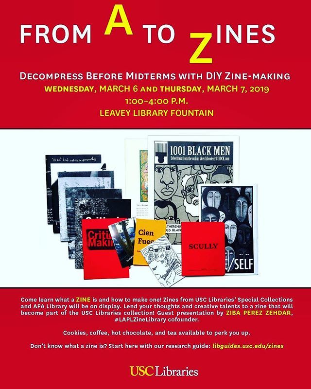 zinepavilion's tweet image. #ZineWorkshop at @USCSpeCol! Make a zine at USC with #LAPLZineLibrary! #LAPLZines #USCLibraries #ZinePavilion ift.tt/2VmWzok