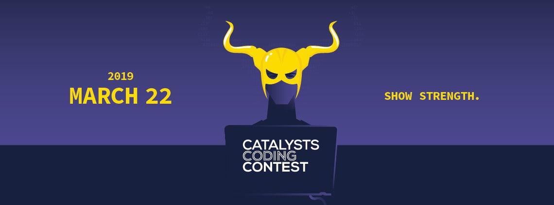 UVaCoders's tweet image. ¿Todavía no estás apuntado en el #catalystscodingcontest ?
@ETSIIUVa será la unica sede en España de este concurso el 22 de marzo.
Toda la información en:
codingcontest.blogs.inf.uva.es
Registrate en:
register.codingcontest.org/listing/54-201…
#thebestcoderintown