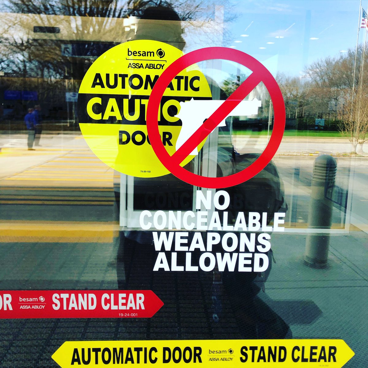 swagnerv's tweet photo. Greenville’s Warning Signs
TSA trumps NRA
Don’t feel much safer

#NOLA_Haiku
#GSP #GreenvilleSC #YeahThatGreenville #Signs #ConcealCarry #TSA #NRA #FurmanBound #CollegeFlyIn #SignsOfHumans #StandClear #PhrasesFromPlaces #Carolina #HeresYourSign #WarningSigns https://t.co/ntWzMb7hQM