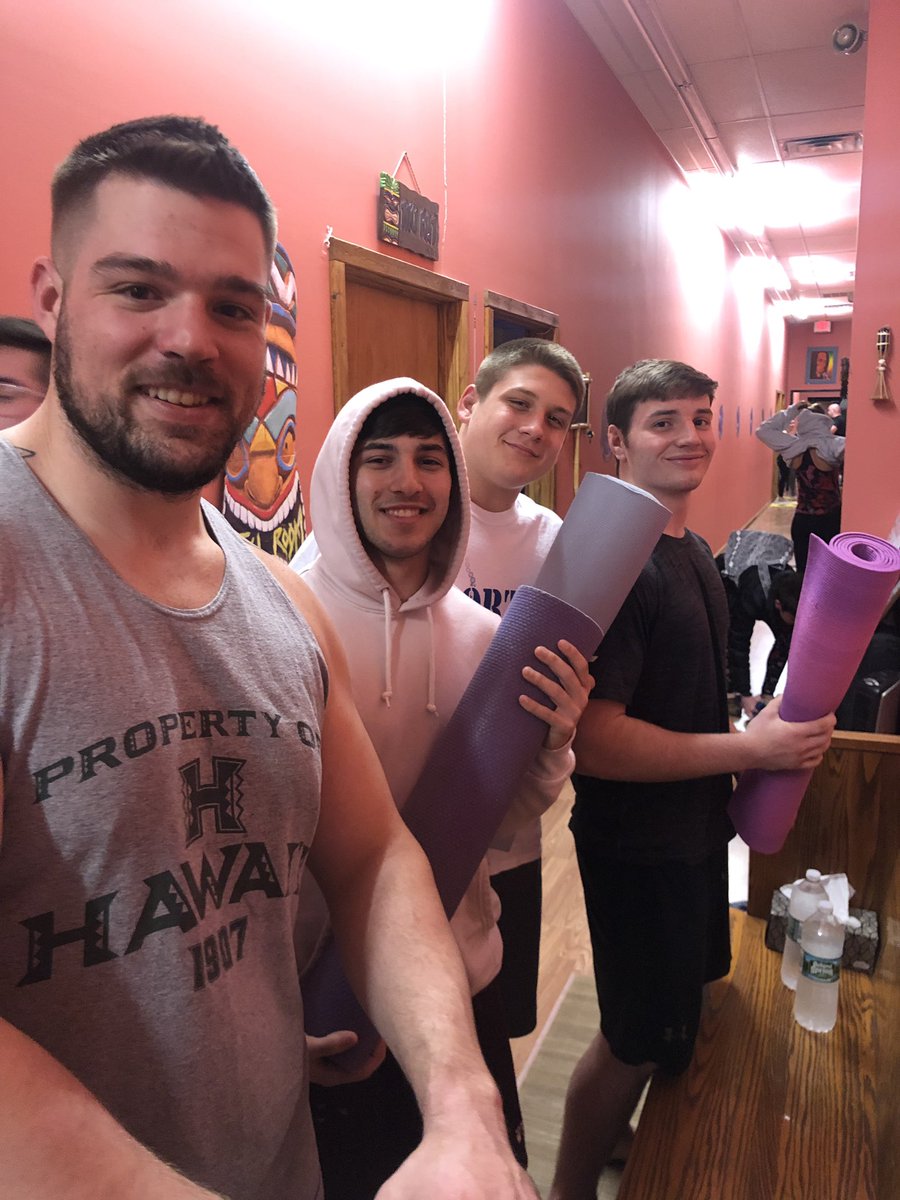 slaterwrestling's tweet photo. @slaterwrestling takes on Hot Yoga @hotyogahut for a sweaty start to Regionals week 😅

#believe https://t.co/NIVdsLOBfG