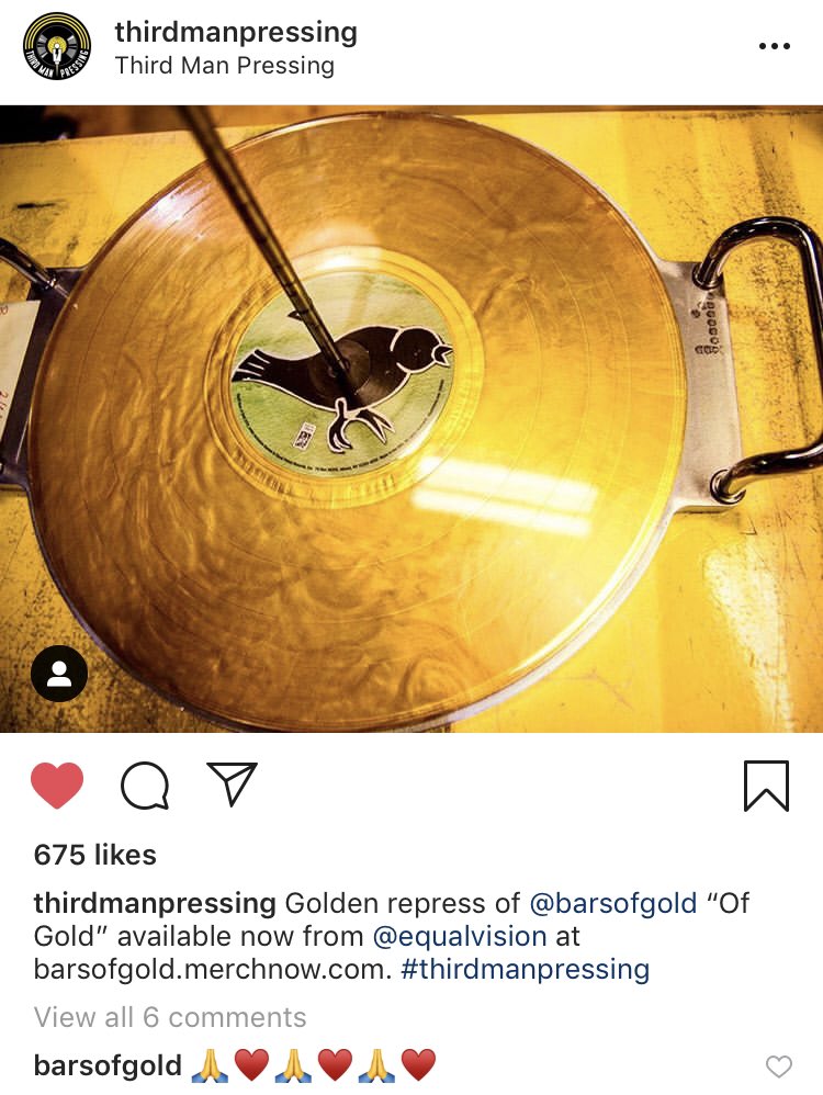 Bars of Gold (@barsofgoldmusic) on Twitter photo Seriously in love with all the work <a href="/equalvision/">Equal Vision Records</a> & <a href="/thirdmanpress/">Third Man Press</a> put into repressing our last two records 🙏 Thanks, y’all! Looking forward to new one! #shelters Seriously in love with all the work <a href="/equalvision/">Equal Vision Records</a> & <a href="/thirdmanpress/">Third Man Press</a> put into repressing our last two records 🙏 Thanks, y’all! Looking forward to new one! #shelters