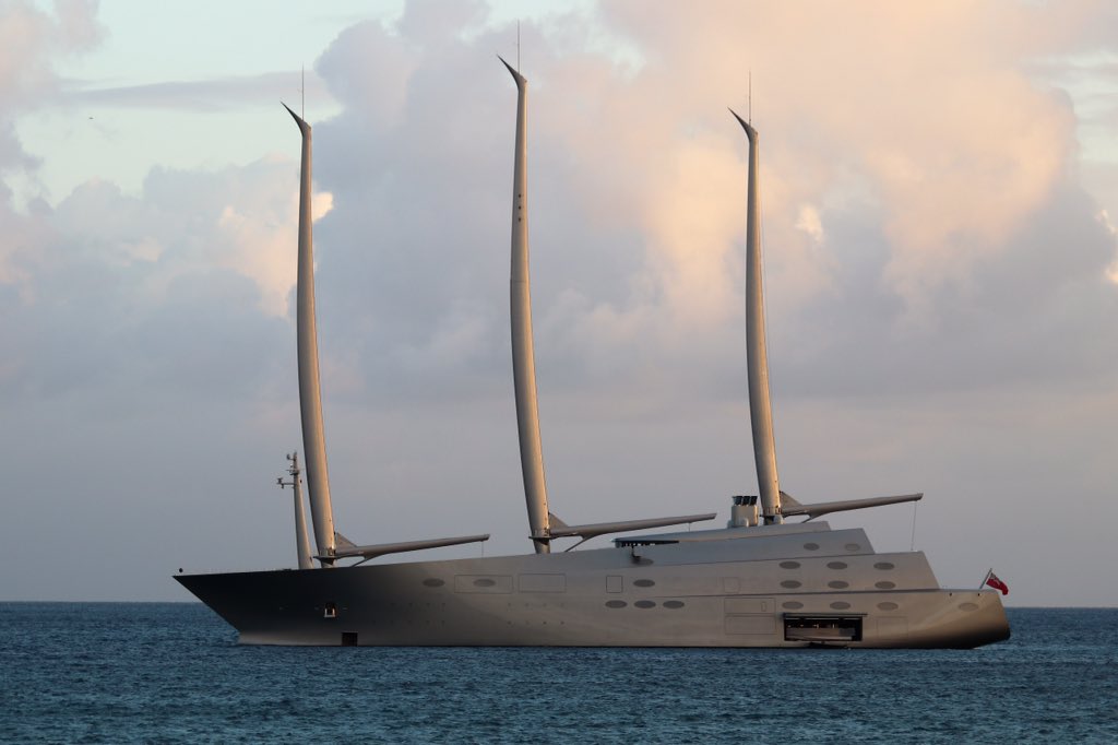 TopazCharters's tweet image. $450 million dollar view!  Worlds largest #sailing #megayacht is anchored outside my window.  #TravelTuesday #LuxuryTravel 

Do you love it, or hate it??