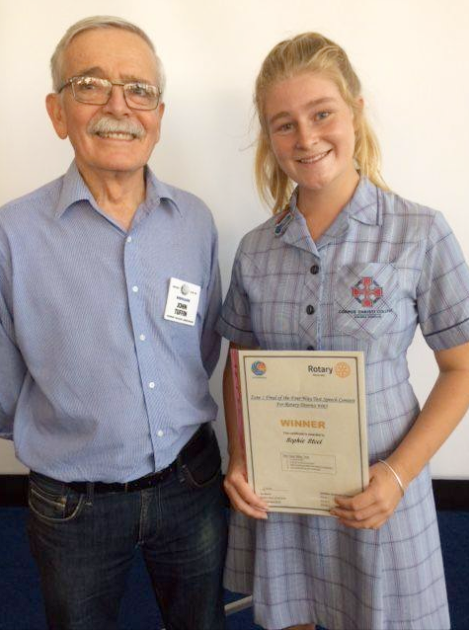 Congratulations to Year 11 #CorpusChristiCollege student Sophie Steel, who recently represented the College at the Zone Final for the #RotaryWA 4 Way Test Public Speaking Contest. Sophie has now progressed onto the District Final. 🙌 Good luck Sophie! 🗣️