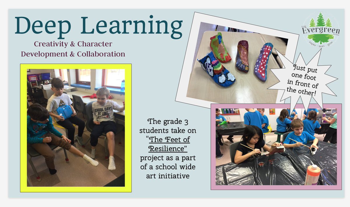 EvergreenLBPSB's tweet photo. The grade 3 classes creating molds of their feet. These beauties along with other projects from Evergreen can be seen @mbamtl until May 5!🎭 @NathalieCharla3 @AnneJen71474288 @LBPSB @NewPedagogies #creatingart #resilient #workingtogether https://t.co/I2C6hFxvu6