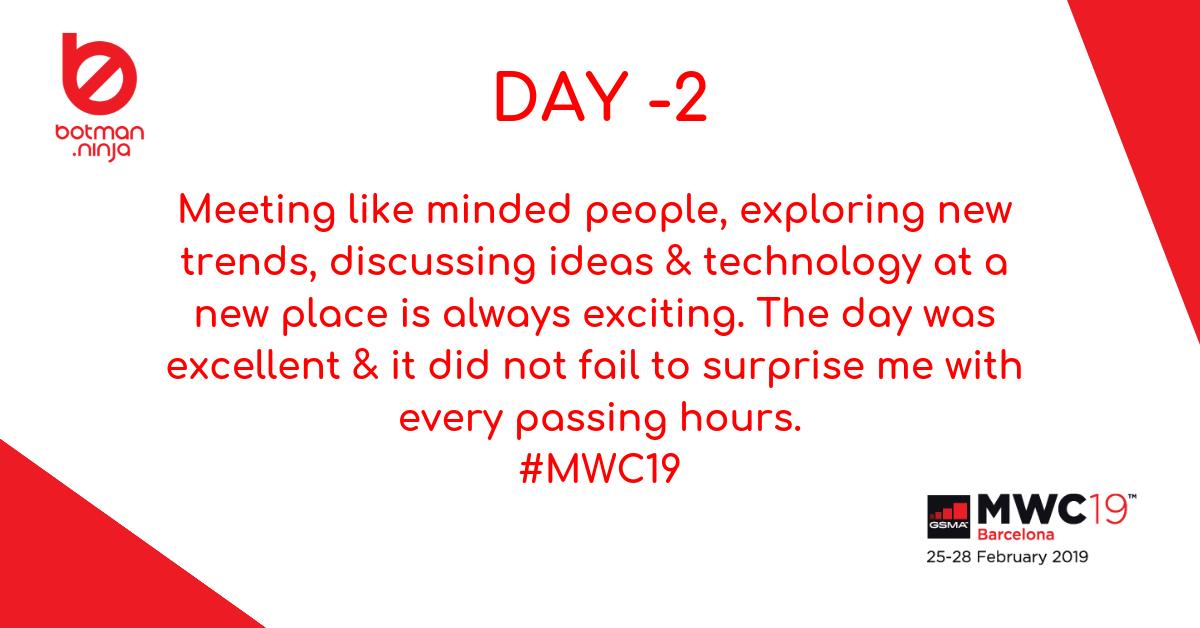 Ninjabotman's tweet photo. Day - 2 at #MWC19
#MWC19 #Botman #Goodtraffic #Brandsafety #Adtech #Adfraud https://t.co/p8ODX5kLsO