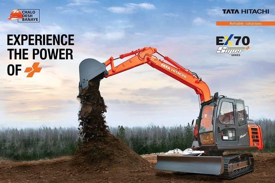 Tata Hitachi’s EX70 Super+ Series is a time tested, reliable, productive hydraulic excavator that operates proficiently in tight spaces while minimizing the operational costs. 
#TataHitachi #ChaloDeshBanaye #HydraulicExcavator #SuperPlus #EX70