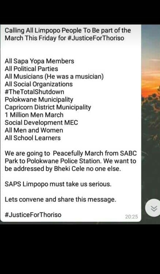 Diegochuene's tweet image. Hit a like if you gonna be here  #JusticeforThoriso