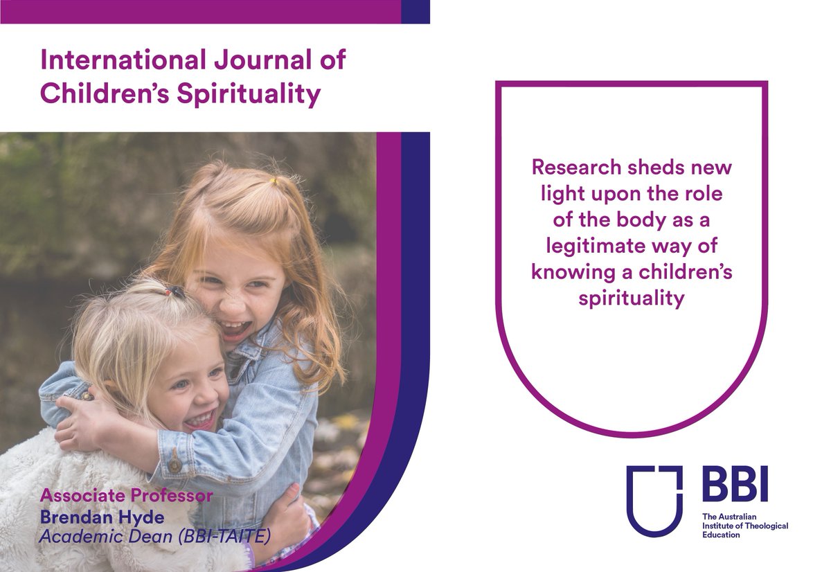 Associate Professor Brendan Hyde's latest article in International Journal of Children’s Spirituality explores the way in which a person’s body “knows” and is attuned to the situations in which it finds itself. 
Details of the full article can accessed at buff.ly/2tFhiYH