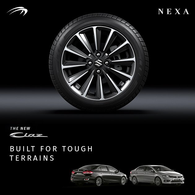 DDNexa's tweet photo. Keep it smooth and keep it tough with #Nexa #Ciza #Luxury Car 
Call on 9081-900-800 to book a test-drive or simply click https://t.co/Jgh403QlFX. https://t.co/JIhM8ltzo8