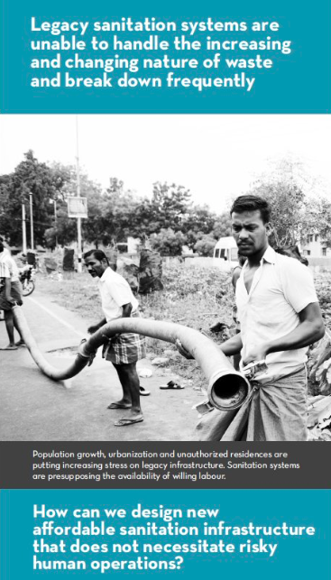 Dalberg_WASH's tweet photo. #WASHSpotlight (6/10) Rapid #growth, urbanisation and illegal residences are adding #pressure to old #sanitation systems that cannot handle the load. There is a need to design and invest in new infrastructure. #SanitationWorkersProject https://t.co/DfKFljQUSR