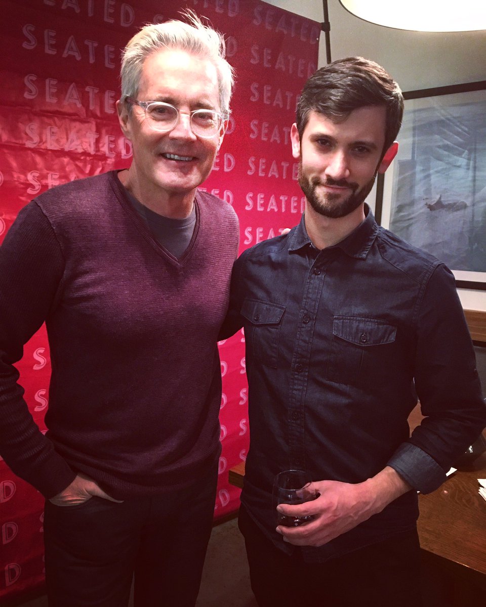 Just me and my wine friend <a href="/Kyle_MacLachlan/">Kyle MacLachlan</a>.  We enjoy Syrah and chatting about films.